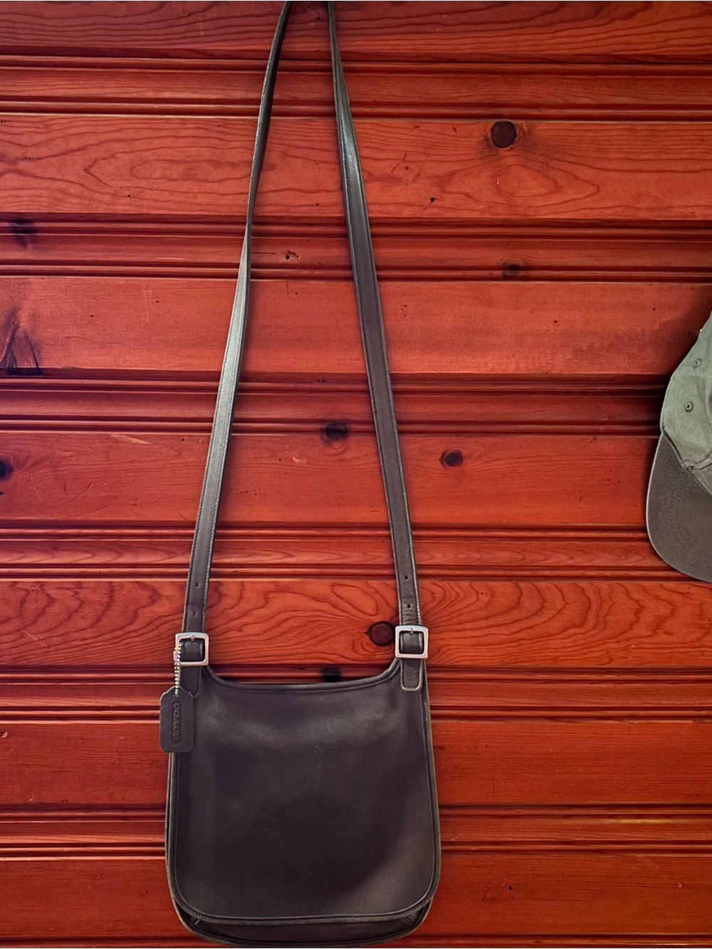 Coach Black Leather Crossbody Satchel
